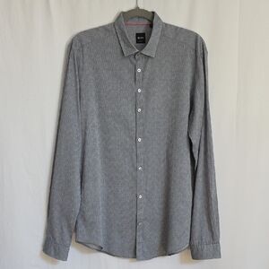 Hugo Boss Blue Mens Slim Fit Cotton Shirt.  Size Medium.